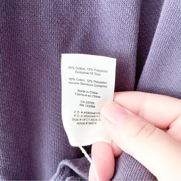 Wilfred Free Shirt Dress Long Sleeve Pockets Crew Neck Purple Size Medium - Picture 9 of 9